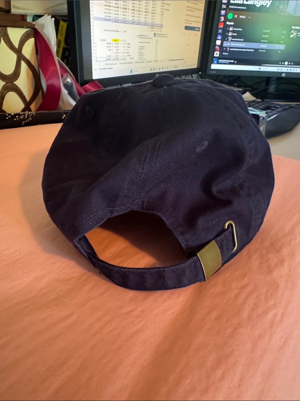 Unbranded Navy "On My Way to Pilates" Embroidered Baseball Cap - Picture 3 of 3